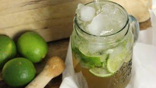 Ipanema Cocktail/ alkoholfreier Caipirinha/ mit Ginger Ale und Limetten (vegan)