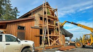 Post and Beam Barn Kit Part 24- Nearing The Final Bits Of Siding