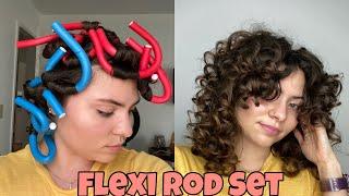 HOW TO: FLEXI ROD SET | STRETCHED CURLY HAIR!