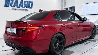 Alfa Romeo Giulia Veloce 2.0 280hp 2022 (OPF/GPF) - RAARO Performance exhaust and dyno run (320hp)