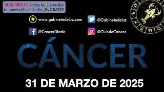 Horóscopo Diario - Cáncer - 31 de Marzo de 2025.