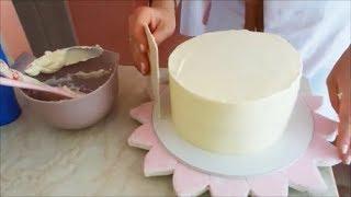 How to cover the Cake with Buttercream Frosting by Aleksa Cherry