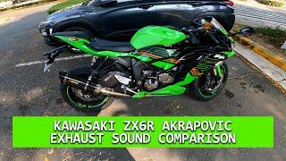 2023 Kawasaki ZX6R Stock, Akrapovic Slip-on with Resonator, Akrapovic full slip-on | Exhaust Sound