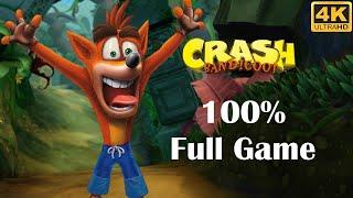 Crash Bandicoot 1 N.Sane Trilogy - Full Game 100% Longplay Walkthrough 4K 60FPS