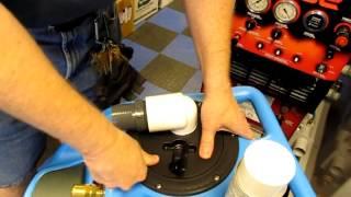 Add a 2" vacuum port on a portable carpet cleaning extractor