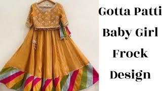 Baby Girl Frock Design Cutting & Stitching l Gotta Patti Frock Design l Farheen & Fairy