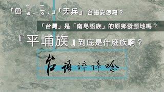 「平埔族」到底是什麼族？台灣是「南島語族」的發源地嗎？「天兵」「魯小小」台語安怎寫？/【台語誶誶唸】第７集