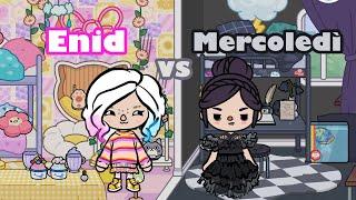 Enid VS Mercoledì Addams - Sfida di arredamento in Toca life World [ ITA ]