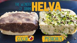 How to make HELVA at HOME  | 2 Halva Recipes 1.Pistachios 2.Cocoa + Refika’s Special Oven Helva 