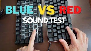 Blue Switch VS Red Switch on Mechanical Keyboard - Sound Test on Redragon K552 VS HUO JI - Review