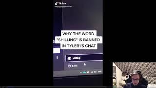 Baus watching TikTok about "SHILLING" being banned in Tyler1's stream | Thebausffs Clips