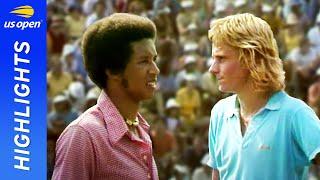 Bjorn Borg v Arthur Ashe in a breatkthrough match! | US Open 1973 Round 3