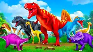 Jurassic World Battle of Giants! T-Rex, Spinosaurus & Mosasaurus | Massive Dinosaur Clash