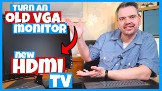 Turn an Old VGA Computer Monitor into a New Hdmi TV (Ps4, Xbox one, Windows 10, Cable)