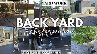 Small home transformation | Painting my patio and  yard work|  Home improvements