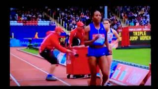 Technician Falls Over at Athletics: Birmingham Grand Prix