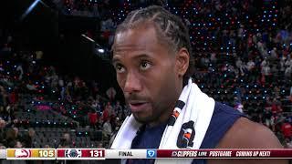 Kawhi Talks RETURN & win vs Hawks, Postgame Interview