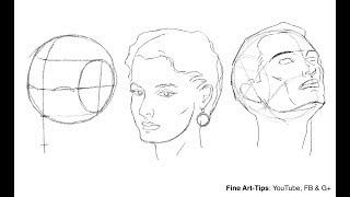 How to Draw the Head from Any Angle - Loomis Method