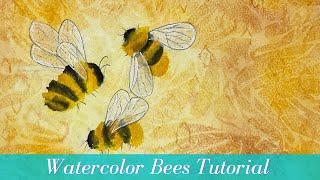 Watercolor Bees