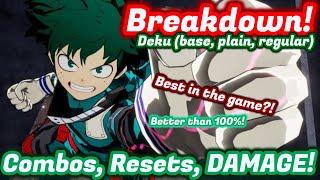 Base Deku Breakdown! COMBOS/Resets My Hero Ones Justice 2 Deku Gameplay Pro high good commentary jk