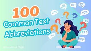 Top Common Text Abbreviations in English Revealed! | Learn only English