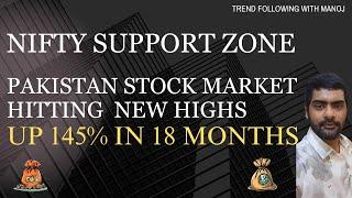 Nifty Support Zone - Pakistan Stock Market At All Time High #pakistan #stockmarkets #trendingshorts