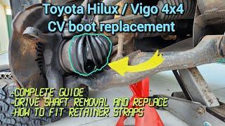 Toyota Hilux 4x4 front drive shaft remove & install | CV boot replacement