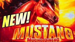 NEW SLOT! MUSTANG RETURNS! MUSTANG MUCHO DINERO  Slot Machine (AINSWORTH)