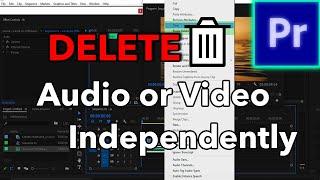 Delete Audio without Deleting the Video or Vice Versa | Premiere Pro Tutorial