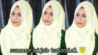 Summer crinkle hijab tutorial 2022||without inner cap Full coverage