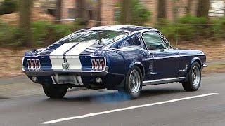 Classic American Cars Leaving A Car Show! (Bagshot Breakfast Meet!)