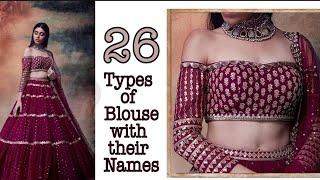 (Hindi)-26 Different Types of blouses with their names | trendy blouse 2021 | Nilisha Dave |