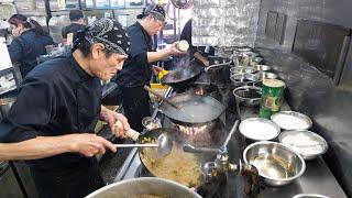 點單殺到！爆量特大料理！町中華餐館鐵人大廚的１天丨Egg Fried Rice - Wok Skills in Japan