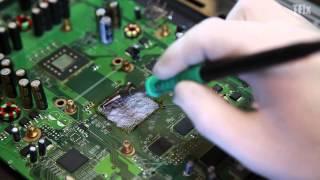 TFix XBOX GPU Reballing and BGA site cleaning using JBC Soldering Iron