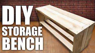 DIY Shoe Storage Bench | Beginner Woodworking Project