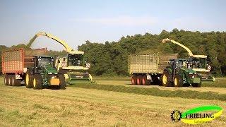 LU Frieling. 2 Krone Big X 700 ,1 Krone Big M 500, John Deere 6R, 8 R. Vom mähen bis zur Silage