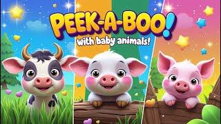 Peek-a-Boo Fun with Baby Animals! | Nursery Rhymes & Kids Songs