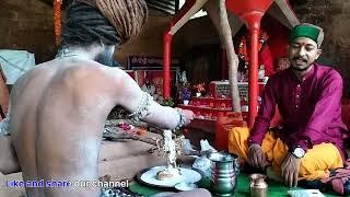 sadhu's life- Maa chamunda mata abhishek in Bilkeshwar mandir Haridwar || Sadhu || aghori baba ️