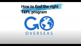 How to Choose a TEFL Certification Program