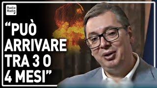 PRESIDENTE SERBO SULL'ORLO DELLE LACRIME DURANTE L'INTERVISTA ▷ "SIAMO A POCHI MESI DALLA GUERRA"