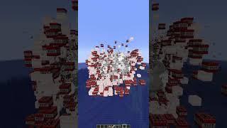 Fox vs a lot of tnt in Minecraft!!! #minecraft #explodingtnt #shorts