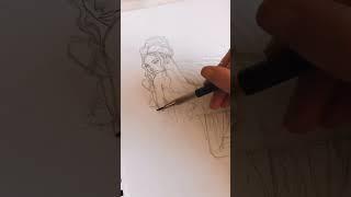 Sketch with me  #sketchbook #drawwithme #fairy #shorts