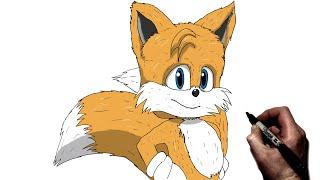 How To Draw Tails | Step By Step | Sonic 2