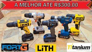 Qual e a Melhor Parafusadeira Ate R$ 300,00 - Titanium 21v FortG Brushless Prostormer DEKO NKF LITH