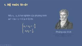 Bài 6: Hệ thức Vi-et và ứng dụng - Toán lớp 9 [ONLINE MATH - OLM.VN]