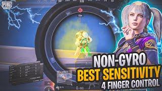 3.2 !! NEWBEST NON-GYRO SENSITIVITY CODE + 4 FINGER CONTROL SETTINGS | ANDROID | PUBG MOBILE/BGMI