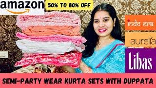 Semi-Party Wear Kurta Sets, Sharara Sets, & Kurta Set With Duppata Haul || Amazon Haul || Nrityapika