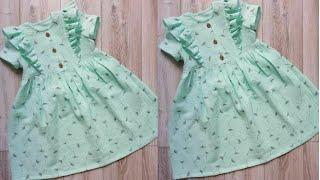 Designer Baby Frock Cutting And Stitching/Baby Frock