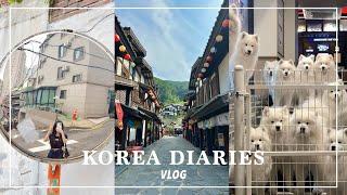 KOREA DIARIES | japanese village, samoyed dog cafe, y2k pop up, barbie movie