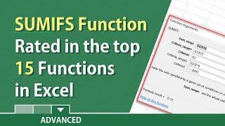 The SUMIFS function in Excel is used to sum multiple criteria by Chris Menard